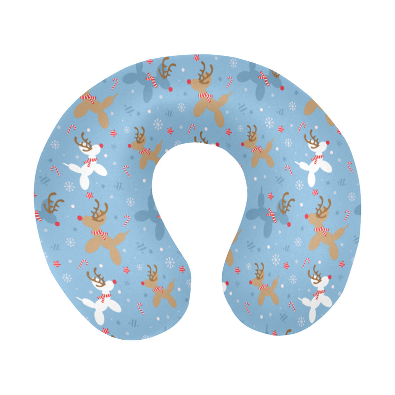 Reindeer Balloon Dogs Travel Pillow