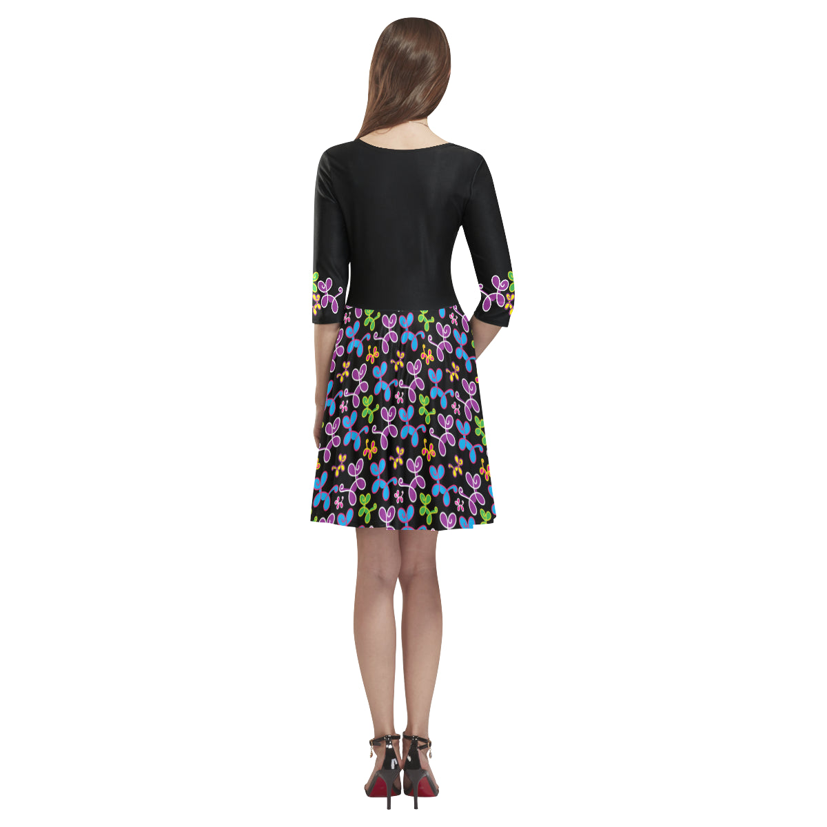 Swirly Pups Skater Dress