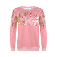 Pink Reindeer Balloon Dog Sweatshirt