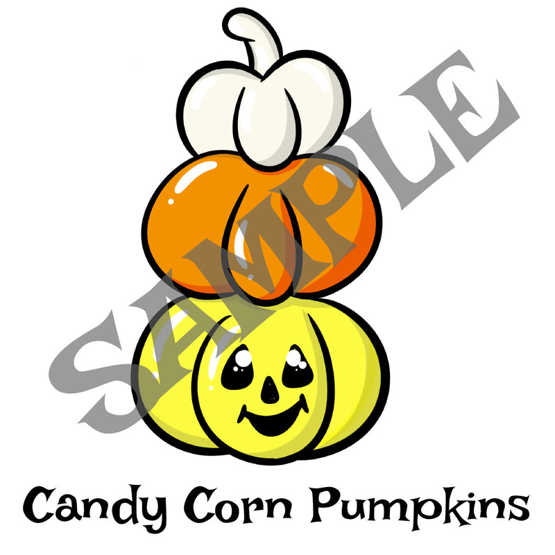 Candy Corn Pumpkin Stack