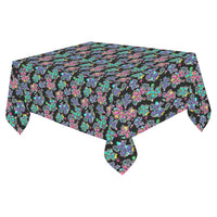 Graffiti Dogs Black Cotton Linen Tablecloth