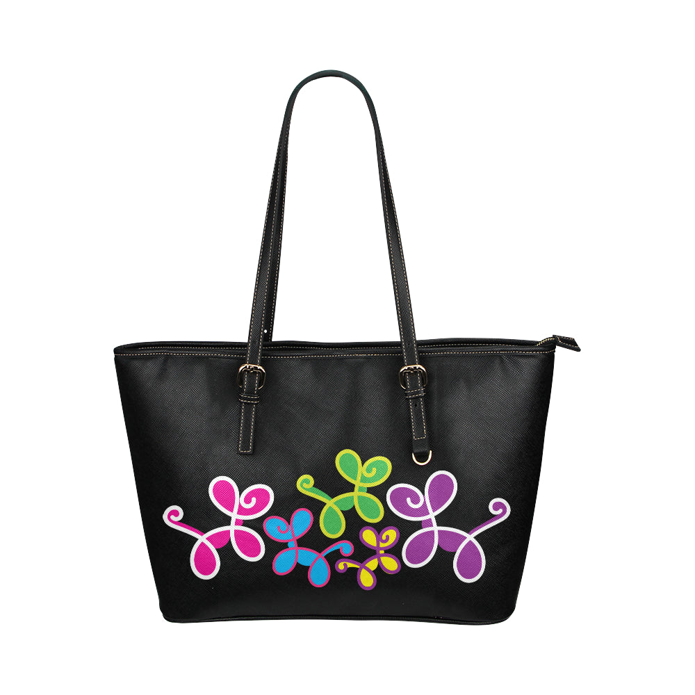 Swirly Pups Purse - black