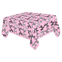 Retro Dogs Cotton Linen Tablecloth 52"x 70"