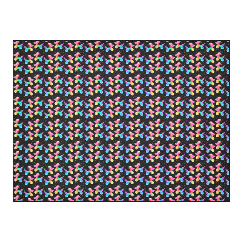 Rainbow Dogs Cotton Linen Tablecloth 52"x 70"