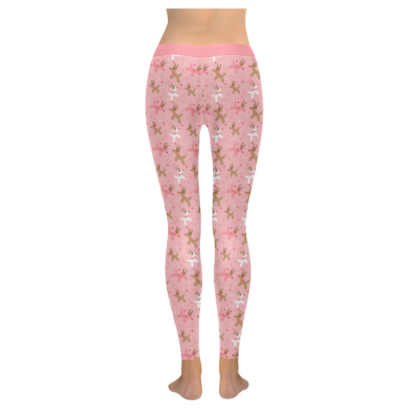Pink Reindeer Balloon Dog Leggings
