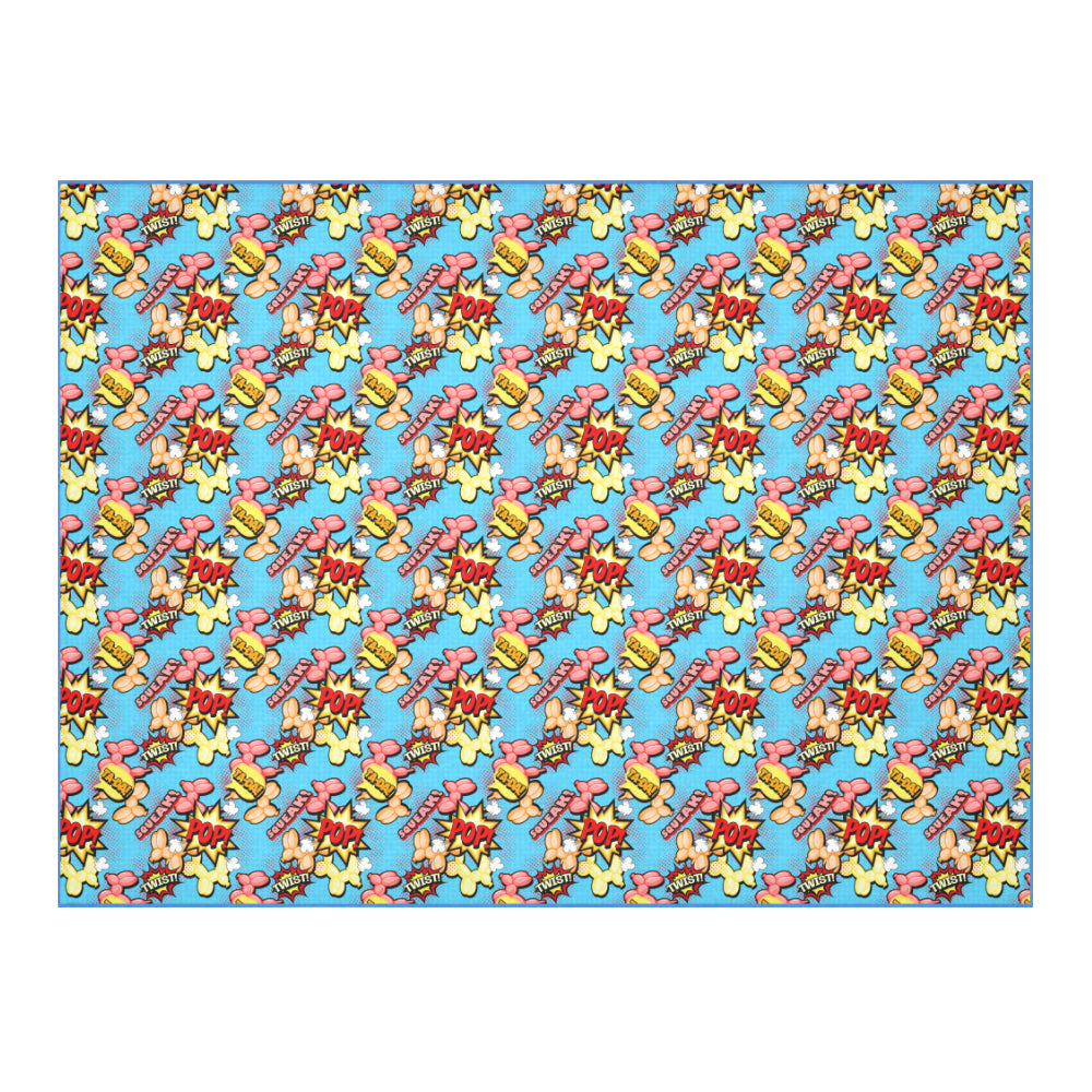 Comic Dogs Cotton Linen Tablecloth 52"x 70"