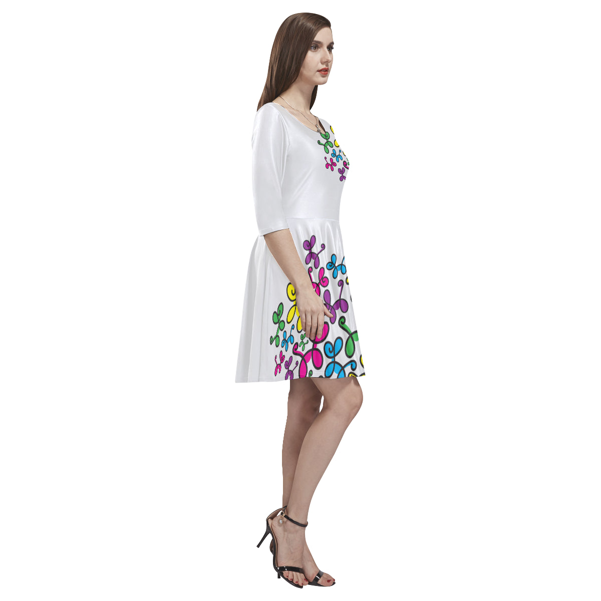 Swirly Pups Skater Dress