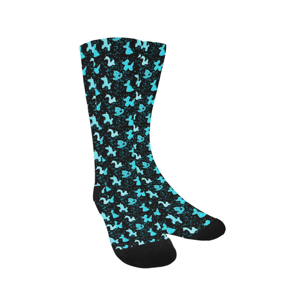 Blue Balloon Animals Socks