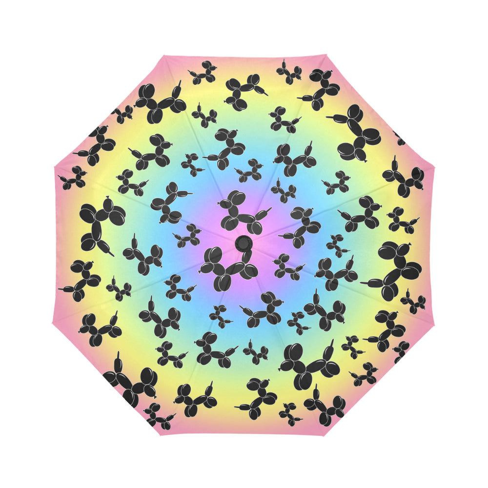 Rainbow Dogs Auto-Fold Umbrella