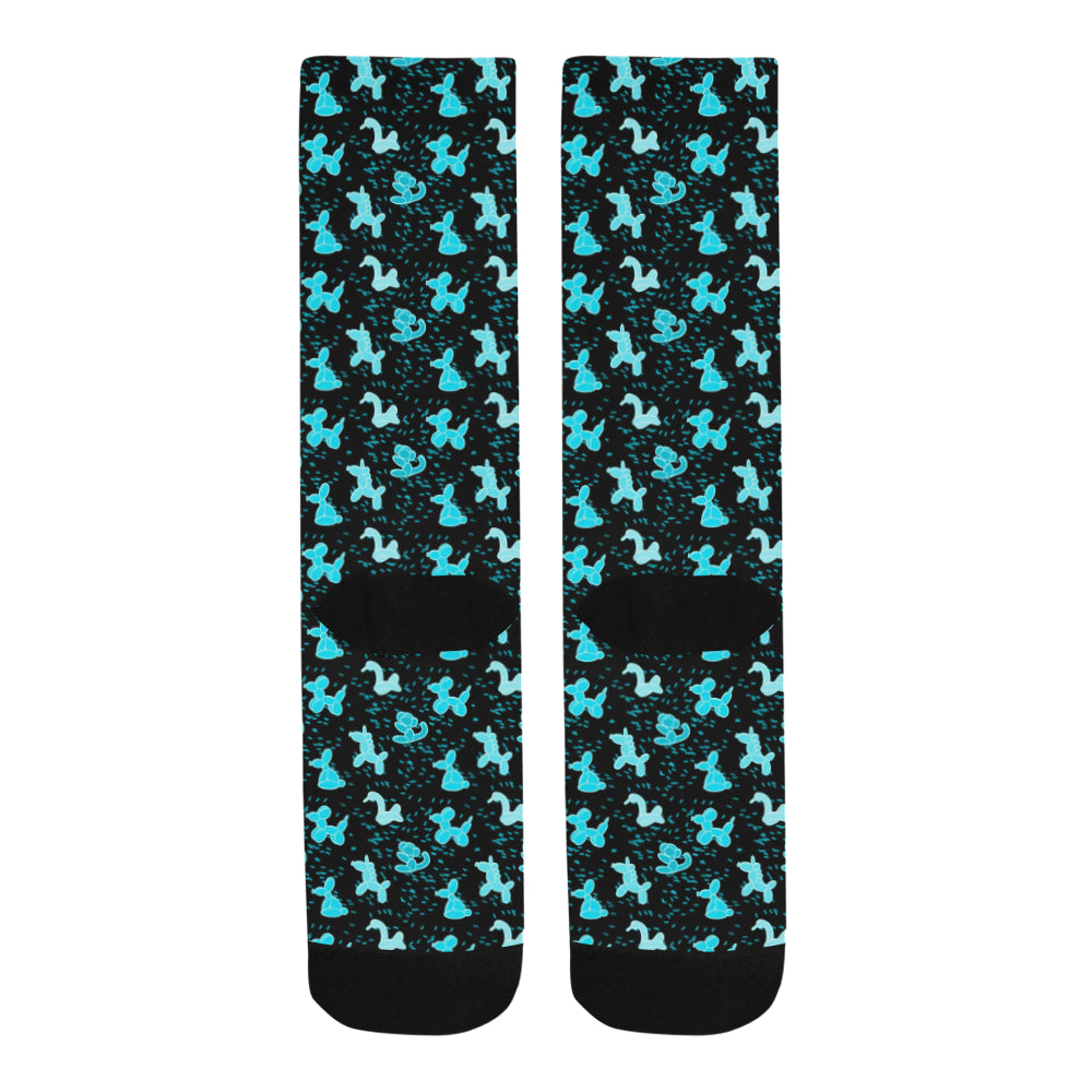 Blue Balloon Animals Socks
