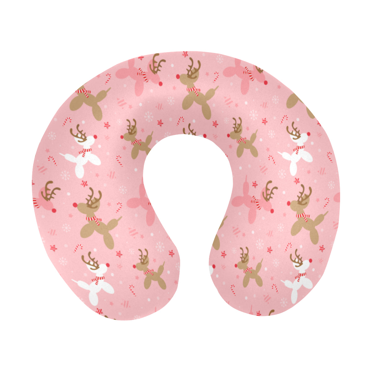 Reindeer Balloon Dogs Travel Pillow