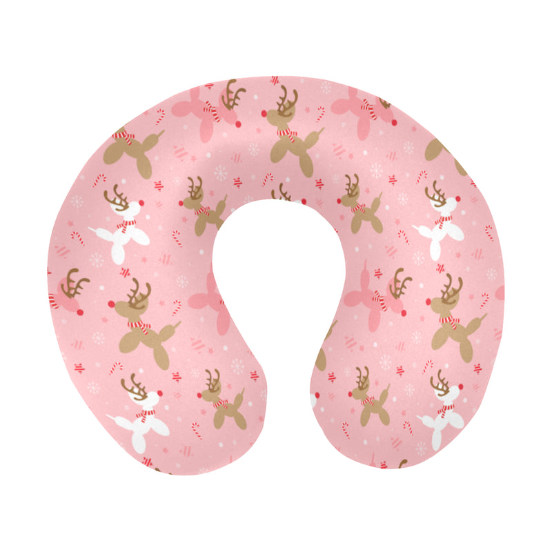 Reindeer Balloon Dogs Travel Pillow