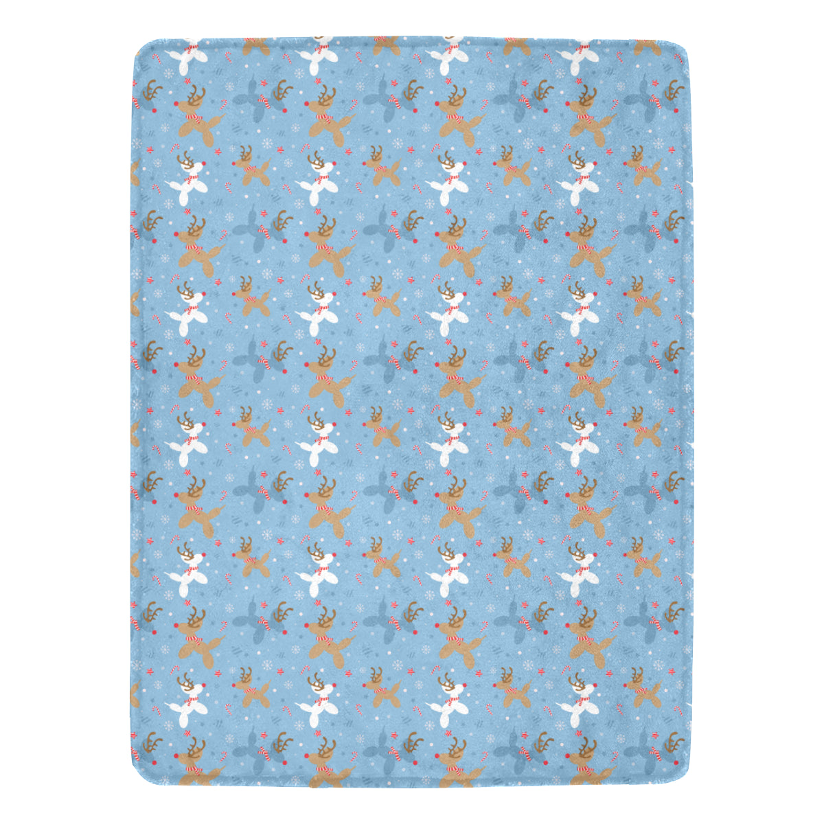 Reindeer Balloon Dogs Micro Fleece Blanket