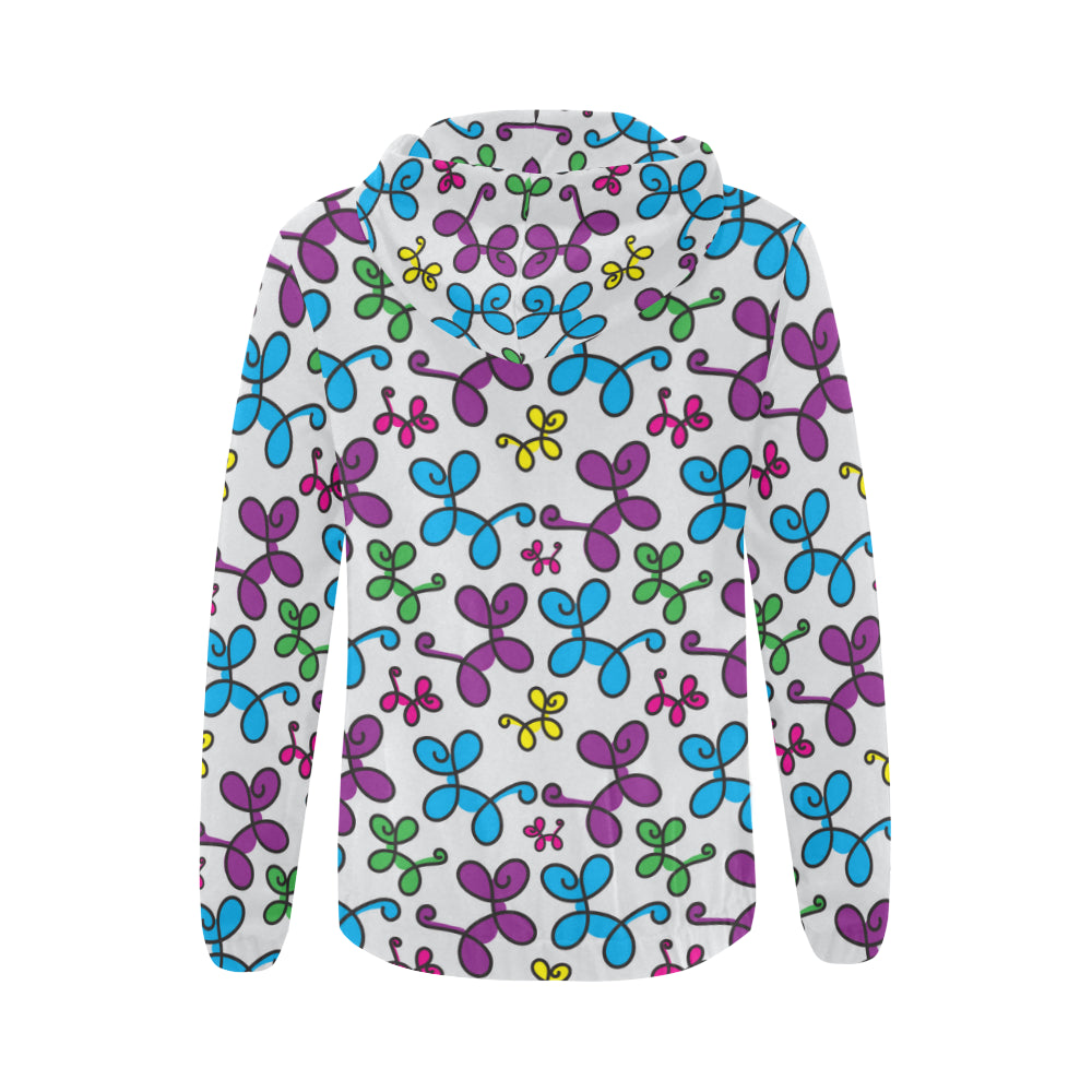 Swirly Pups Zippered Hoodie