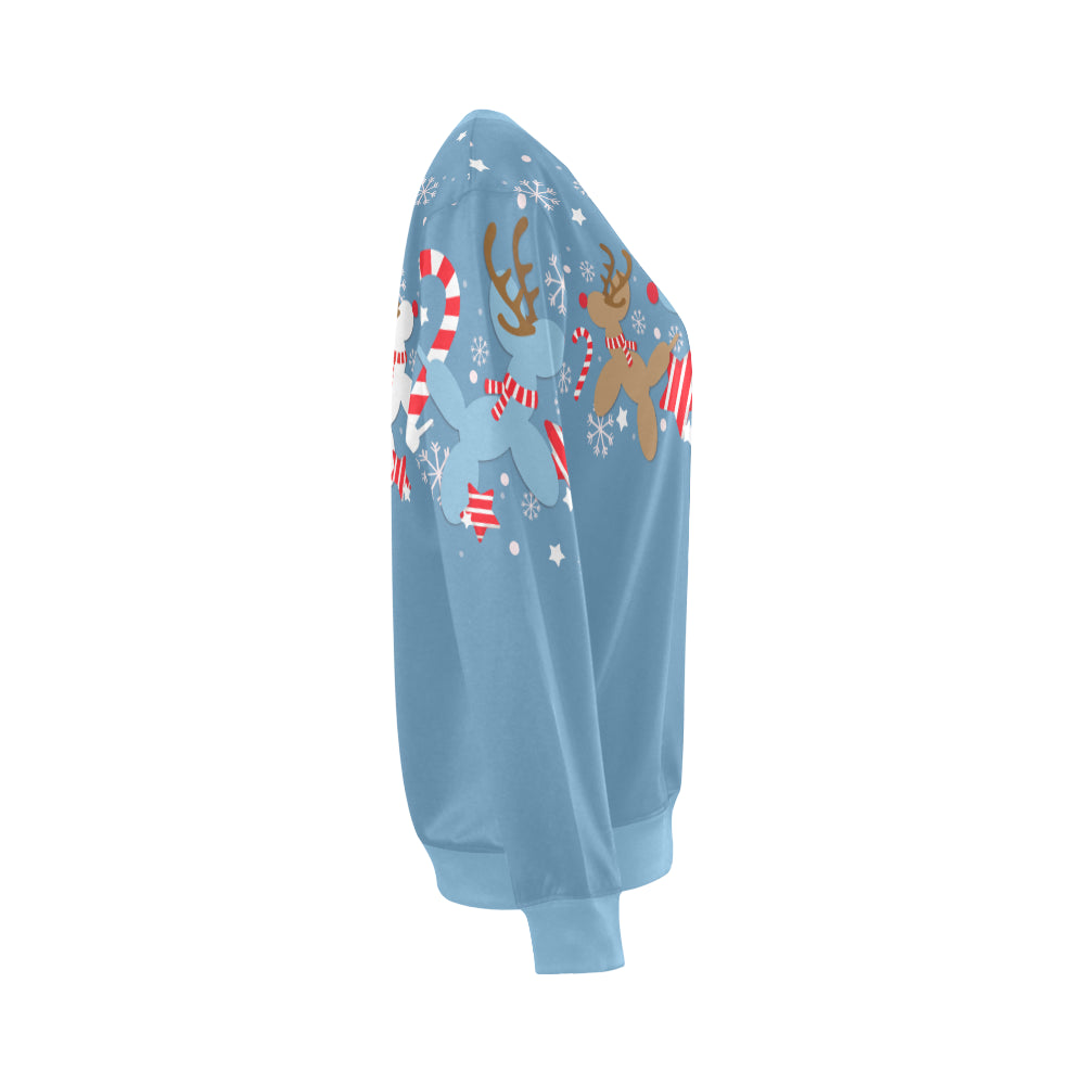 Blue Reindeer Balloon Dogs Sweatshirt