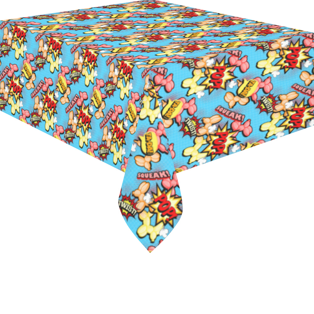 Comic Dogs Cotton Linen Tablecloth 52"x 70"
