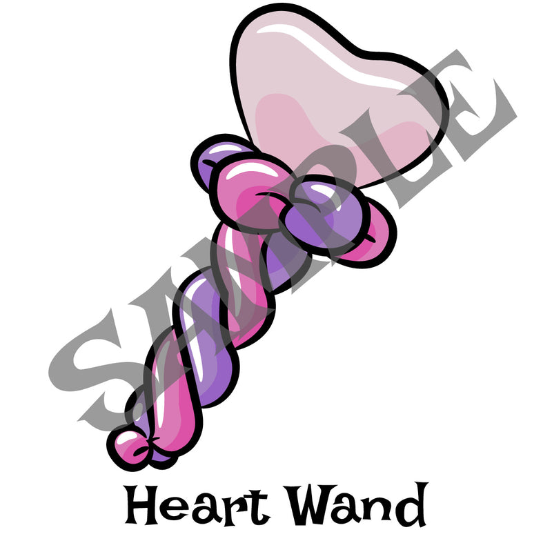 Heart Wand Balloon Clip Art