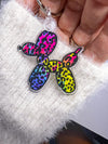 Leopard Balloon Dog Keychain