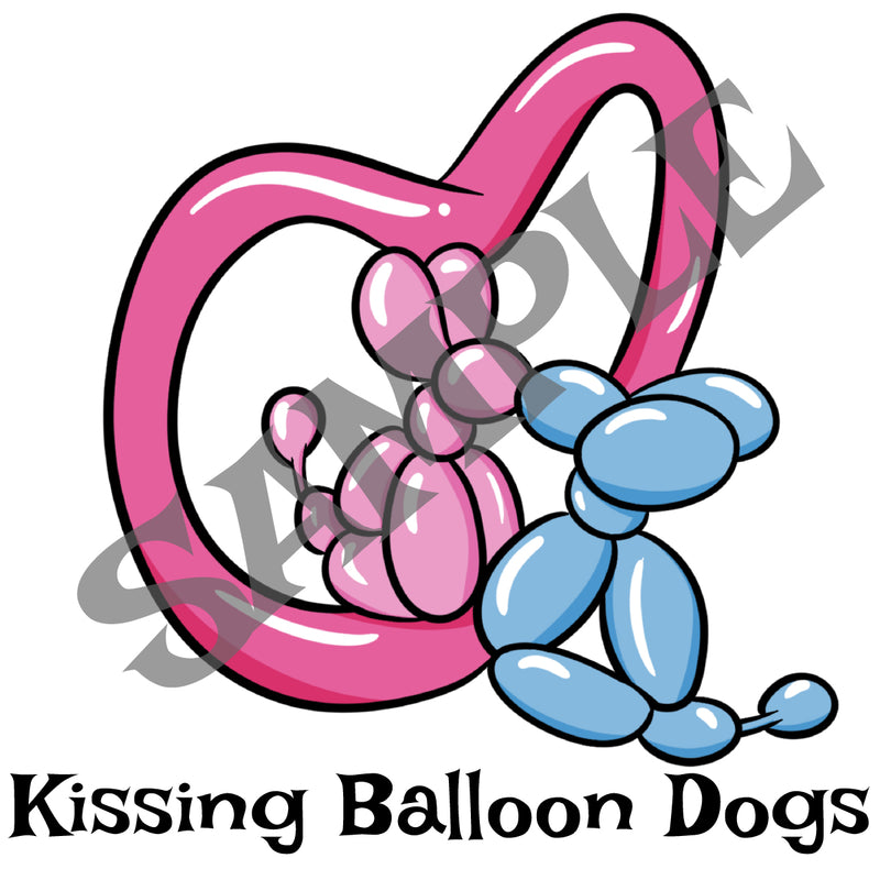 Kissing balloons dogs