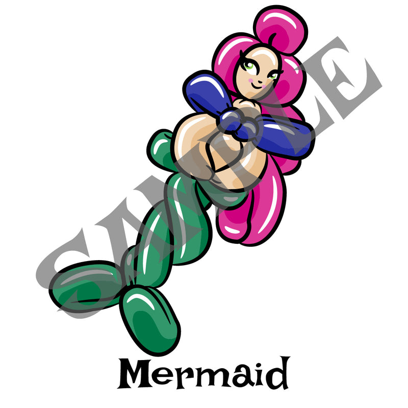 Mermaid Balloon Clip Art