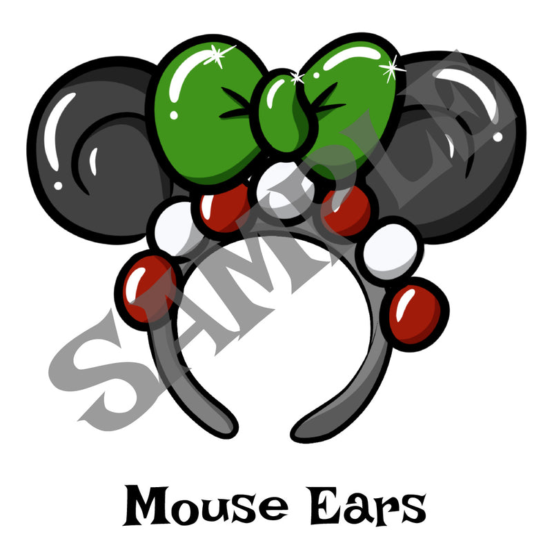 Christmas Mickey Minnie Mouse Ears