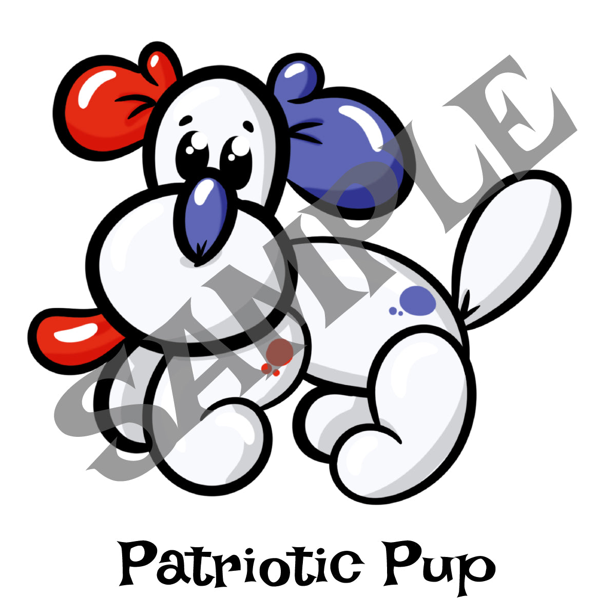 Patriotic Balloon Dog