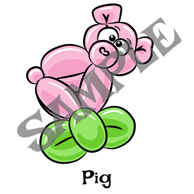 Pig Balloon Animal Clip Art