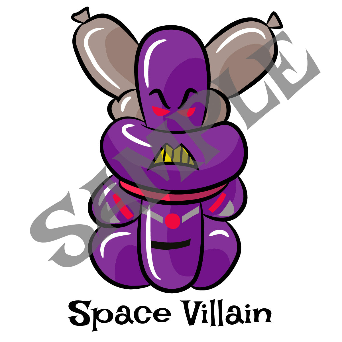 Space Villain Balloon Animal Clip Art