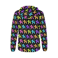Color Pop Balloon Dog Full Zip Hoodie for Women