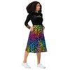 Rainbow Leopard Print Balloon Artist Long Sleeve Dress with Pockets