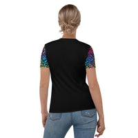 Women's Rainbow Leopard Balloon Artist T-shirt - Athletic Fit