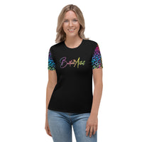 Women's Rainbow Leopard Balloon Artist T-shirt - Athletic Fit