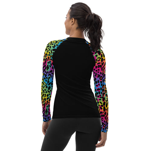 Rainbow Leopard Balloon Artist Long Sleeve Athletic Shirt