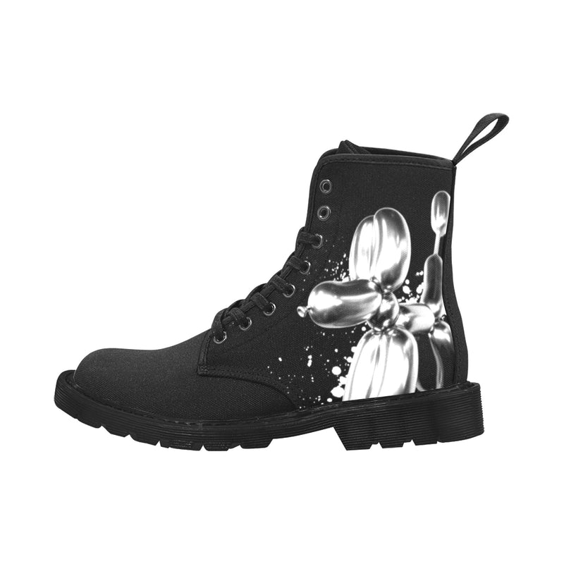Reflections Balloon Dog Martin Boots for Women (Black) (Model 1203H)