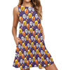 Spooky Rounds Sleeveless A-Line Pocket Dress
