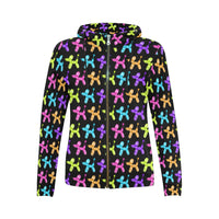 Color Pop Balloon Dog Full Zip Hoodie for Women