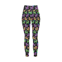 Sugar Skull Balloon Dogs Leggings with Pockets