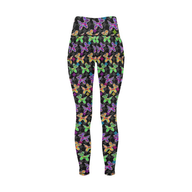 Sugar Skull Balloon Dogs Leggings with Pockets