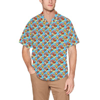 Comic Dogs Hawaiian Shirt with Chest Pocket