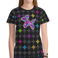 Sugar Skull Balloon Dog T-shirt for Women