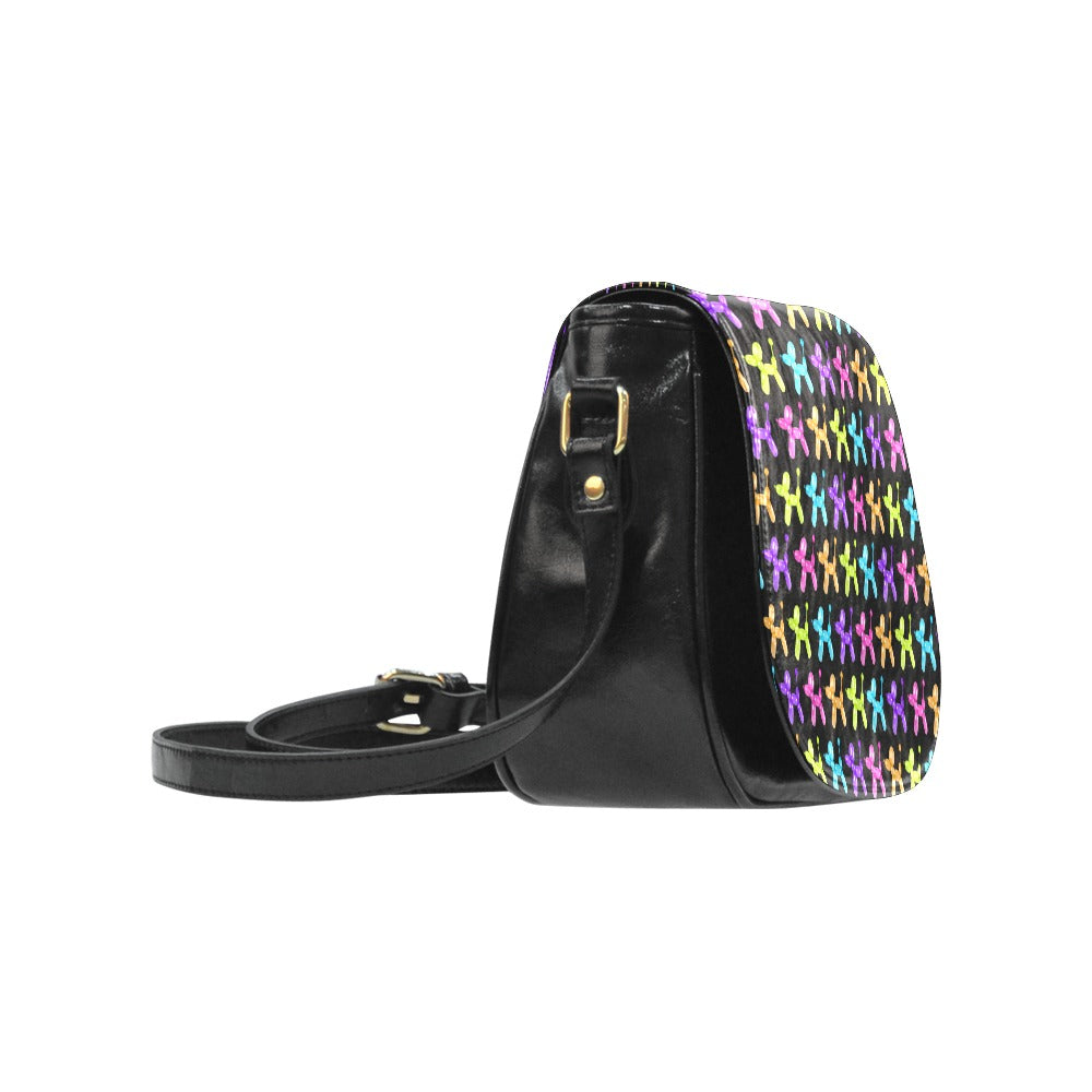 Color Pop Balloon Dog Classic Saddle Bag
