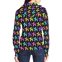 Color Pop Balloon Dog Full Zip Hoodie for Women