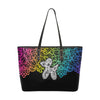 Lace Dogs Balloon Animal Leather Tote Bag