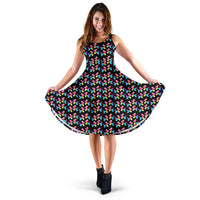 Colorful Balloon Dogs Midi Dress