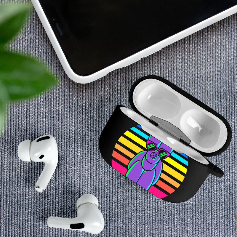 Sunset Balloon Dog Airpods Case Cover