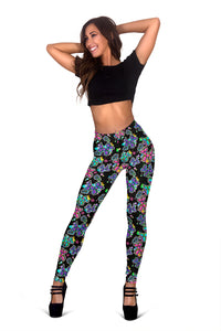 Graffiti Dogs in Black Leggings