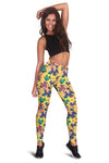 Graffiti Dogs on Orange Leggings