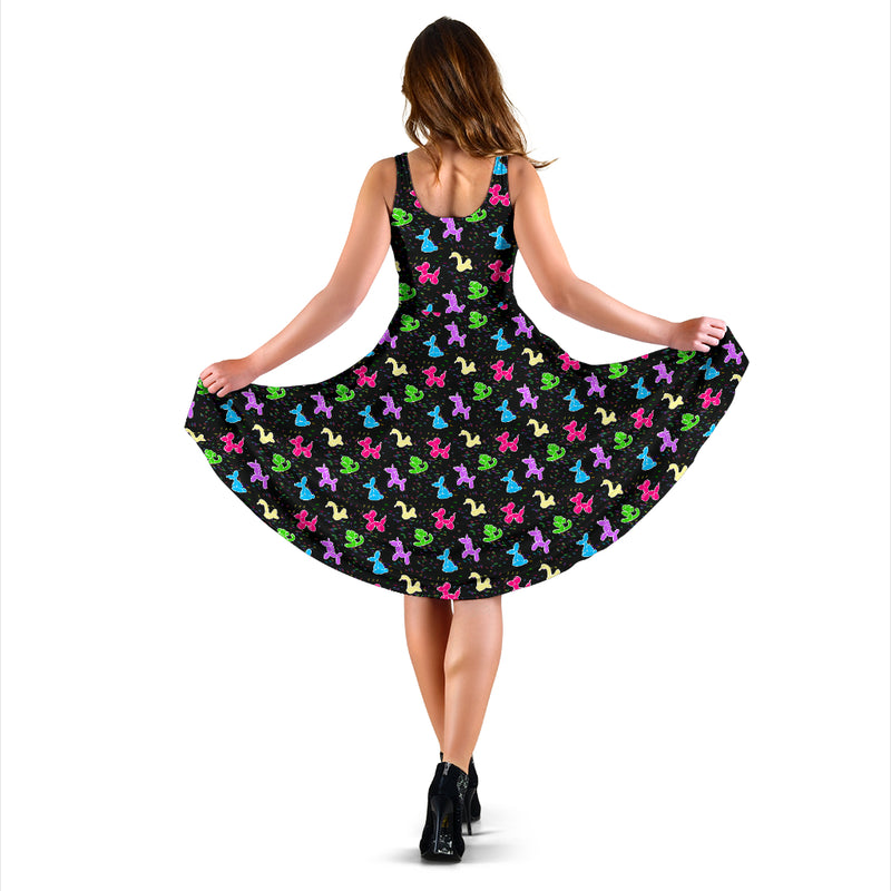 Classic Balloon Animals Midi Dress