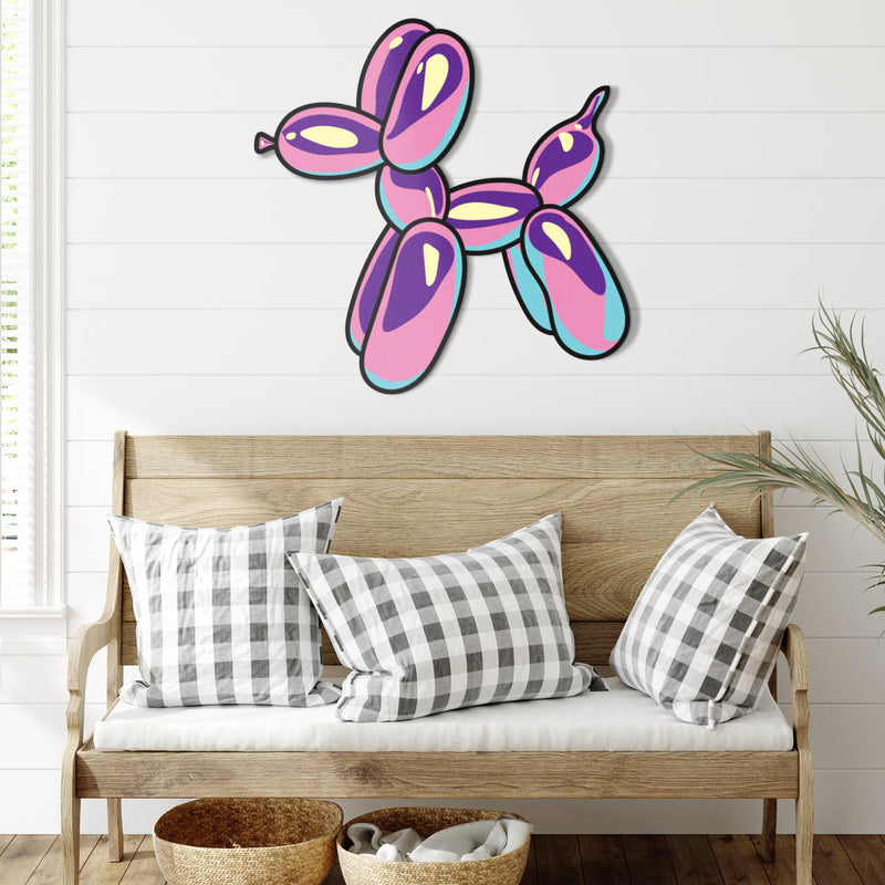Pretty in Pastels Balloon Dog Metal Sign
