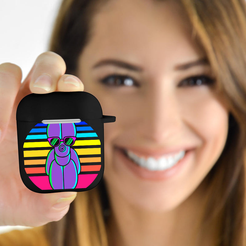 Sunset Balloon Dog Airpods Case Cover